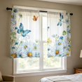 thumbnail image 7 of Beautynvta 2 Pack Daisy Butterfly Print Short Kitchen Curtains, Rod Pocket Light Filtering Floral Short Window Drapes, Small Curtain Panels for Kitchen Bathroom Farmhouse Decor, 7 of 7