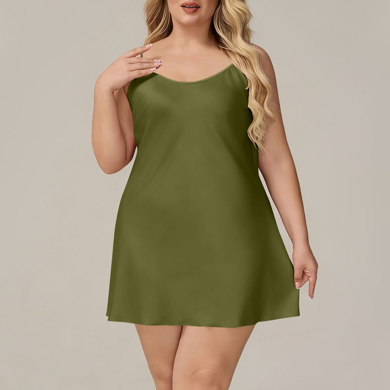 plus size satin cami dress Plus Size - Satin Cowl Neck Cami