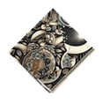 thumbnail image 3 of Ambesonne Gothic Art Unisex Bandana, Mushroom Skulls Occult, , Eggshell and Charcoal Grey, 3 of 4