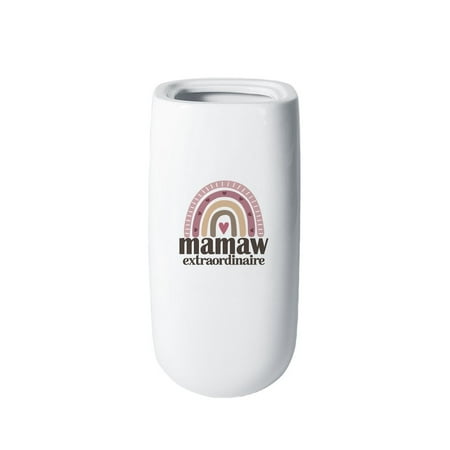 CafePress - Mamaw Grandmother - 10 Printed Porcelain Vase for Home Décor Living Room Shelf Entryway Table Decoration