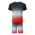 thumbnail image 2 of Vedolay Mens Short Outfit Men's Short Sleeve Muscle Tee Shirts and Classic Fit Sport Shorts Sets,Black L, 2 of 5