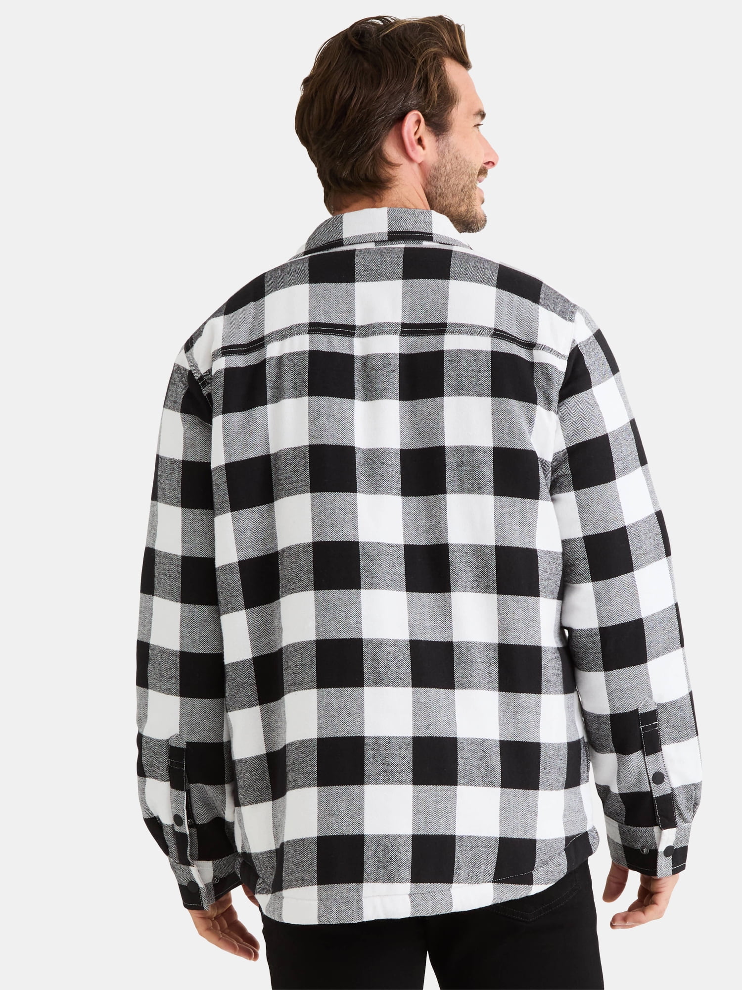 George Men's and Big Men's Fleece Lined Shirt Jacket, Sizes S-3XL