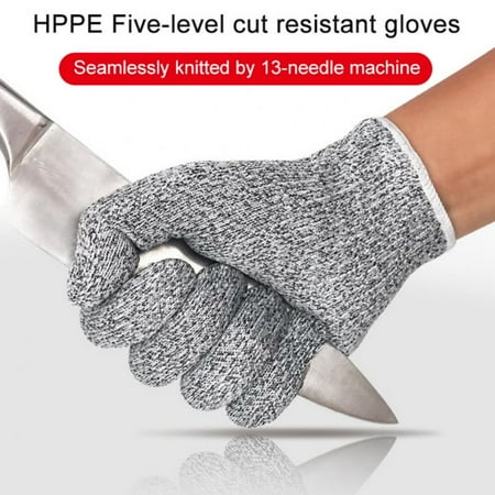 

1 Pairs Labor Protection Cut-resistant Gloves Food Grade Level 5 Safety Protection Kitchen