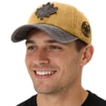 thumbnail image 4 of FKMJH Unisex Canada Maple Leaf Washed Cotton Baseball Cap Embroidered Color Block Dad Hat Adjustable Low Profile Vintage Outdoor Sports Cap Orange,One Size, 4 of 8
