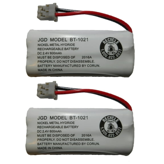 JustGreatDealz HIGH CAPACITY Rechargeable Replacement Battery BT-1021 BBTG0798001 for Uniden Cordless Handsets (2-Pack)
