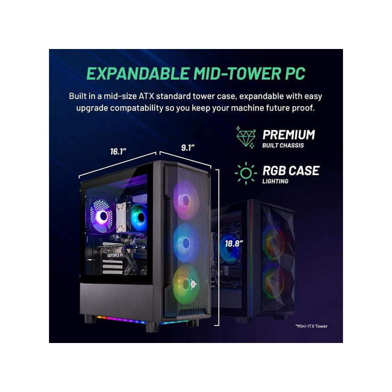Skytech Gaming ST-SHADOW4-1121-B-NE, Intel Core i5 14th Gen, 32 GB, 1 TB HD, 1 TB SSD, Black Skytech Gaming ST-SHADOW4-1121-B-NE, Intel Core i5 14th Gen, 32 GB, 1 TB HD, 1 TB SSD, Black