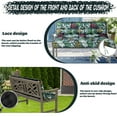 thumbnail image 2 of Replacement Cushions for Outdoor Swing, Swing Replacement Cushions Thicken 4" with Backrest, Waterproof Bench Cushions for Patio Furniture Porch Swing Cushions (Green Flowers), 2 of 7