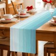 thumbnail image 5 of Table Runners 36 Inches Long Dress Scarves, Teal Blue Summer Farmhouse Kitchen/Dining Table Decor Table Runner, Short Coffee Tablerunners, Farmhouse Beach Blue Wooden 13x36 Inch, 5 of 9