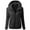 Black, variant on Women Hooded Sweater Coat Winter Warm Wool Zipper Coat Cotton Coat Outwear