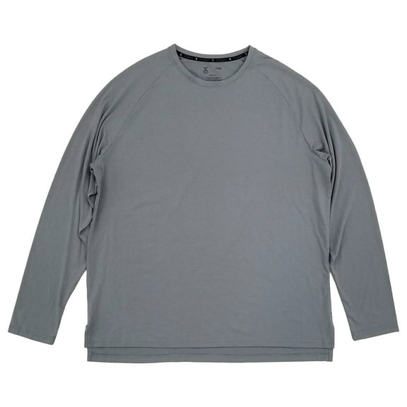 Xersion Mens Gray Long Sleeve Crew Studio T-Shirt X-Large