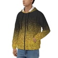 thumbnail image 3 of Kdxio Gold Glitter Gradient Print Men Hoodies Casual Hoodies for Men with Zip Pockets Full Zip Long Sleeve Sweatshirt Sports Hooded Jacket-Medium, 3 of 5