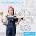 thumbnail image 4 of Rollo de dibujo para niños Preescolar creativo 300 × 30 cm Rollo de papel para colorear pegajoso Rollo de papel para grafiti DIY Patrones múltiples educativos tempranos Póster para colorear con línea, 4 of 8