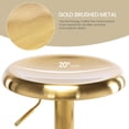 thumbnail image 3 of XPOPR Adjustable Bar Stool, Swivel Round Metal Airlift Barstool, Backless Counter Height Bar Chair for Kitchen Dining Room Pub Cafe, 1 pc (Gold), 3 of 10