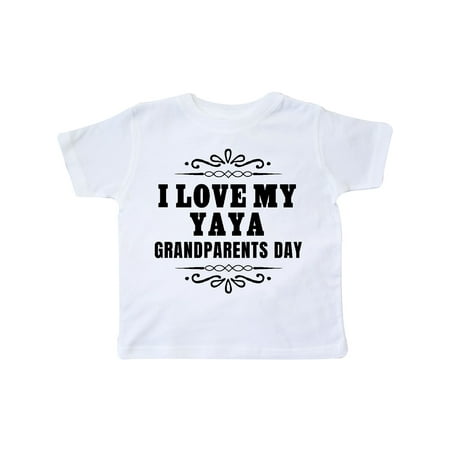 

Inktastic Grandparents Day I Love My Yaya Gift Toddler Boy or Toddler Girl T-Shirt