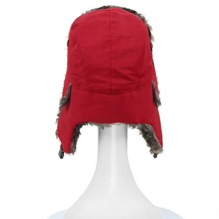 Unisex Men Women Russian Hat Trapper Bomber Warm Ear Flaps Winter