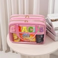 thumbnail image 5 of Clear Snack Bags for Kids,Happon Snack Bag with Zipper for Travel,Clear Large Makeup Bag,Waterproof Bag Travel Toiletry Bag Cosmetic Pouch for Women Girls (Pink), 5 of 6