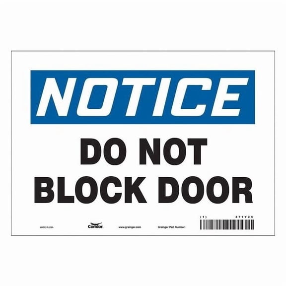 Condor Safety Sign,7 in x 10 in,Vinyl 471Y25