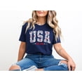 thumbnail image 2 of USA Est 1776 Floral Shirt - 4th of July Patriotic Tee for Women - American Flag Memorial Day Top, 2 of 6