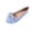 Light Blue, variant on Women Metal Bow Accent Slip On Ballet Flats Comfortable Footwear For Office Casual Outdoor Daily Activities