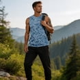 thumbnail image 4 of UDAUDU Tank Top for Men Cotton Sleeveless Comfortable Camo Shirts Muscle Gym Workout Causal Summer Tank Tops Blue 2XL, 4 of 6