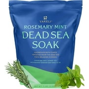 Yareli Dead Sea Bath & Foot Soak, Rosemary Peppermint Magnesium Bath Salt Flakes, Stronger Alternative to Epsom Salt, 5lb