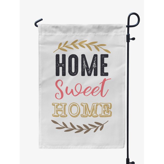 Printtoo White Home Sweet Home Garden Summer Camping Flags Outdoor GardenFlagsCamp Decor Accessory Double SidedFlags12.5""x18""