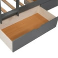 thumbnail image 4 of Bunk Bed With Loft And Two Drawers In Gray - & Functional Furniture Twin Storage Facilities Practical Bedroom, 4 of 7