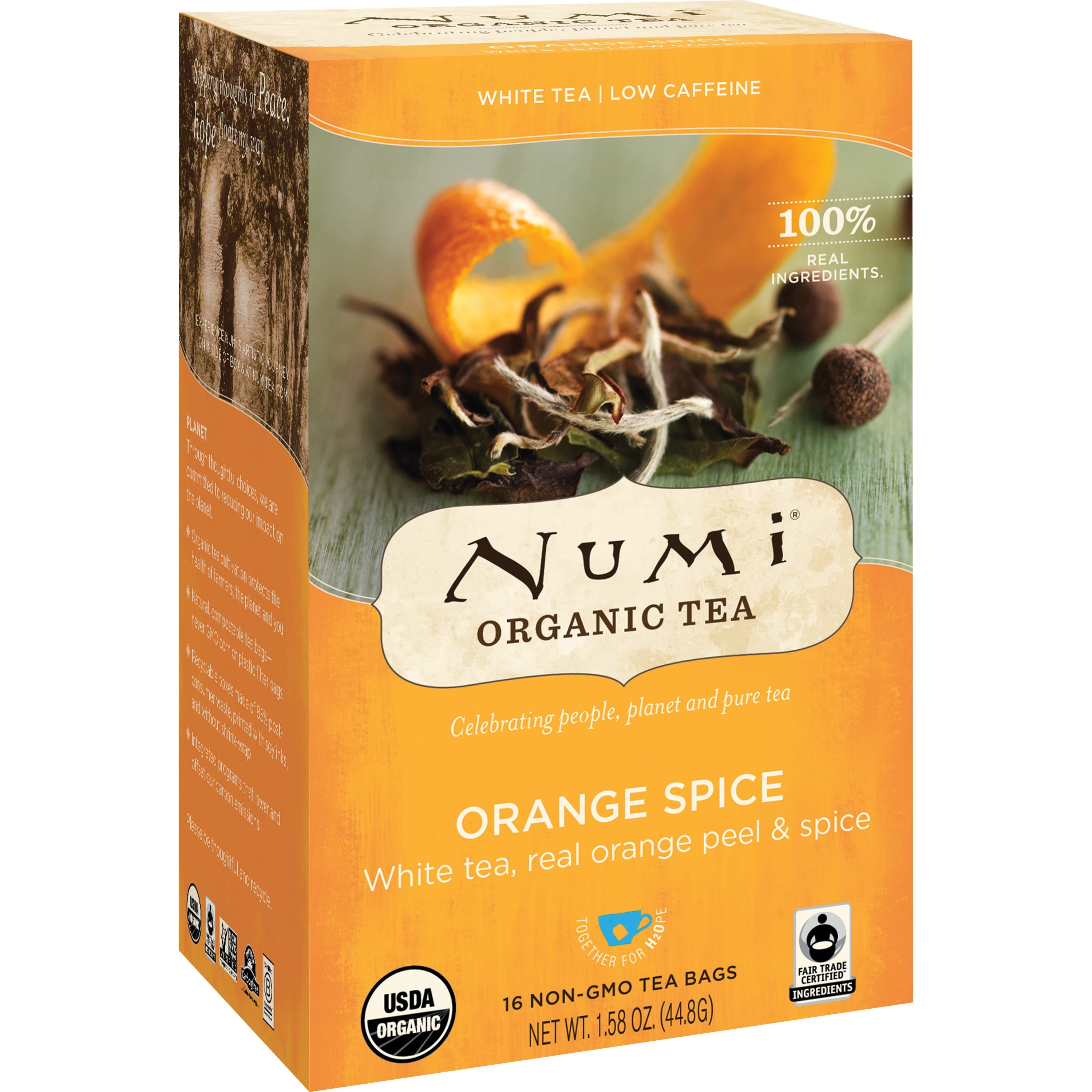 Numi Orange Spice Organic White Tea, 16 / Box (Quantity)