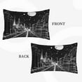 thumbnail image 2 of Rateoe Futuristic Moonlit Cityscape Pattern Pillow Covers with Invisible Zipper(Pillows are not Included) Standard Pillowcases-14"x20", 2 of 6
