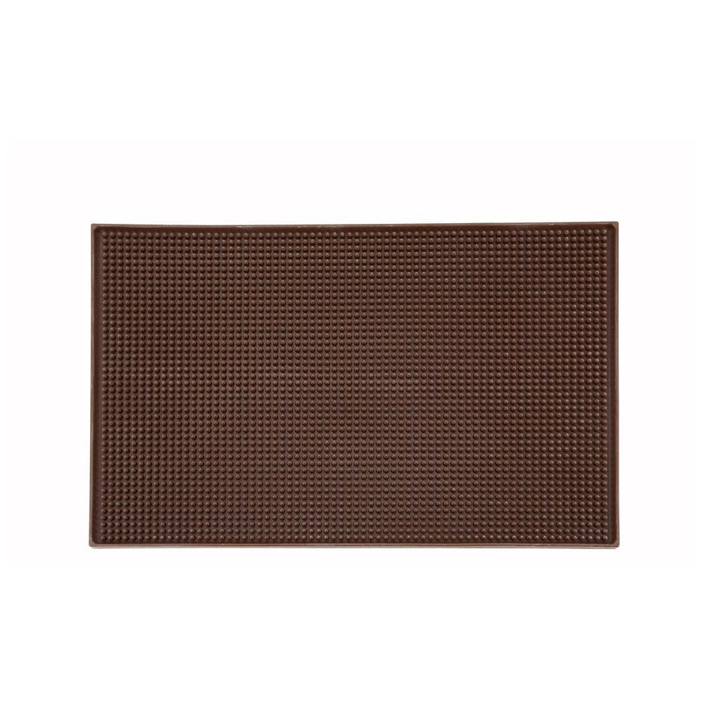 Winco BM1812B, 18x12Inch Brown Service Mat, Plastic Professional Bar