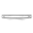 thumbnail image 2 of Auriga Fine Jewelry 10K White Gold 3mm Lightweight Milgrain Half Round Wedding Band for Women Size- 13.5, 2 of 5