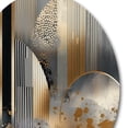 thumbnail image 3 of Designart "Abstract Marble Shapes and Lines IV" Abstract Marble Metal Round Wall Art, 3 of 5