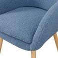 thumbnail image 5 of Convenience Concepts Take a Seat Charlotte Wingback Sherpa Accent Armchair, Sherpa Blue, 5 of 12