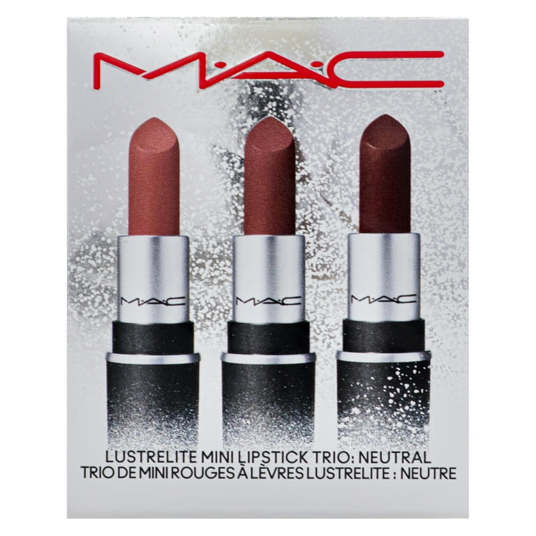 MAC Lustrelite Mini Lipstick Trio Set, Gloss Lipgloss, Neutral