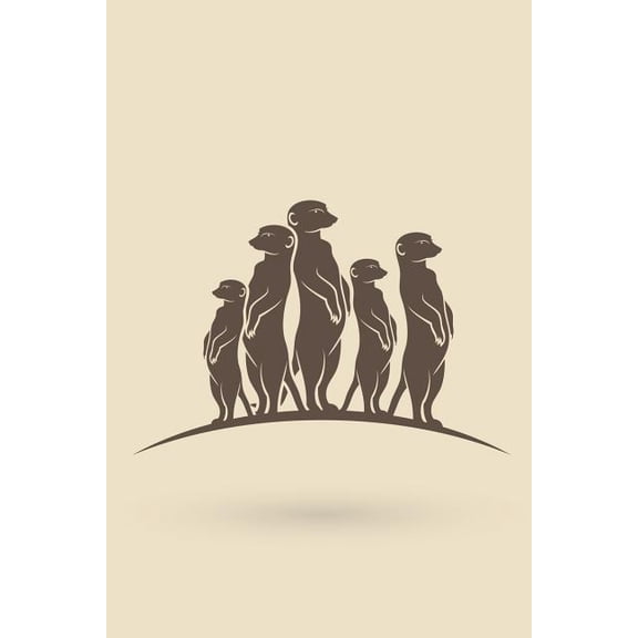 Meerkat Notebook: Blank Lined Journal, Softcover (6x9 Inches) with 120 Pages (Paperback)