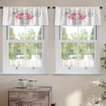 thumbnail image 2 of LALILO Kitchen Curtain Valance Watercolor Flowers Chic Vintage Rod Pocket Window Curtain 52"x 18" Set of 2, 2 of 7