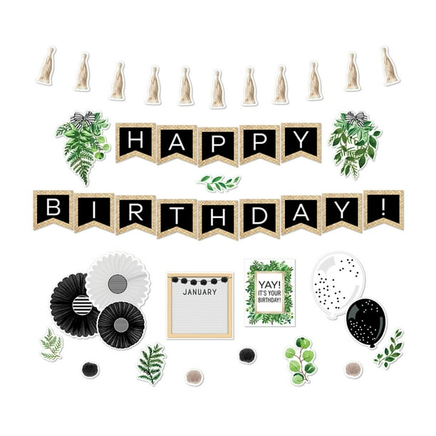 Simply Boho Birthday Bulletin Board Set Bundle of 10 Sets