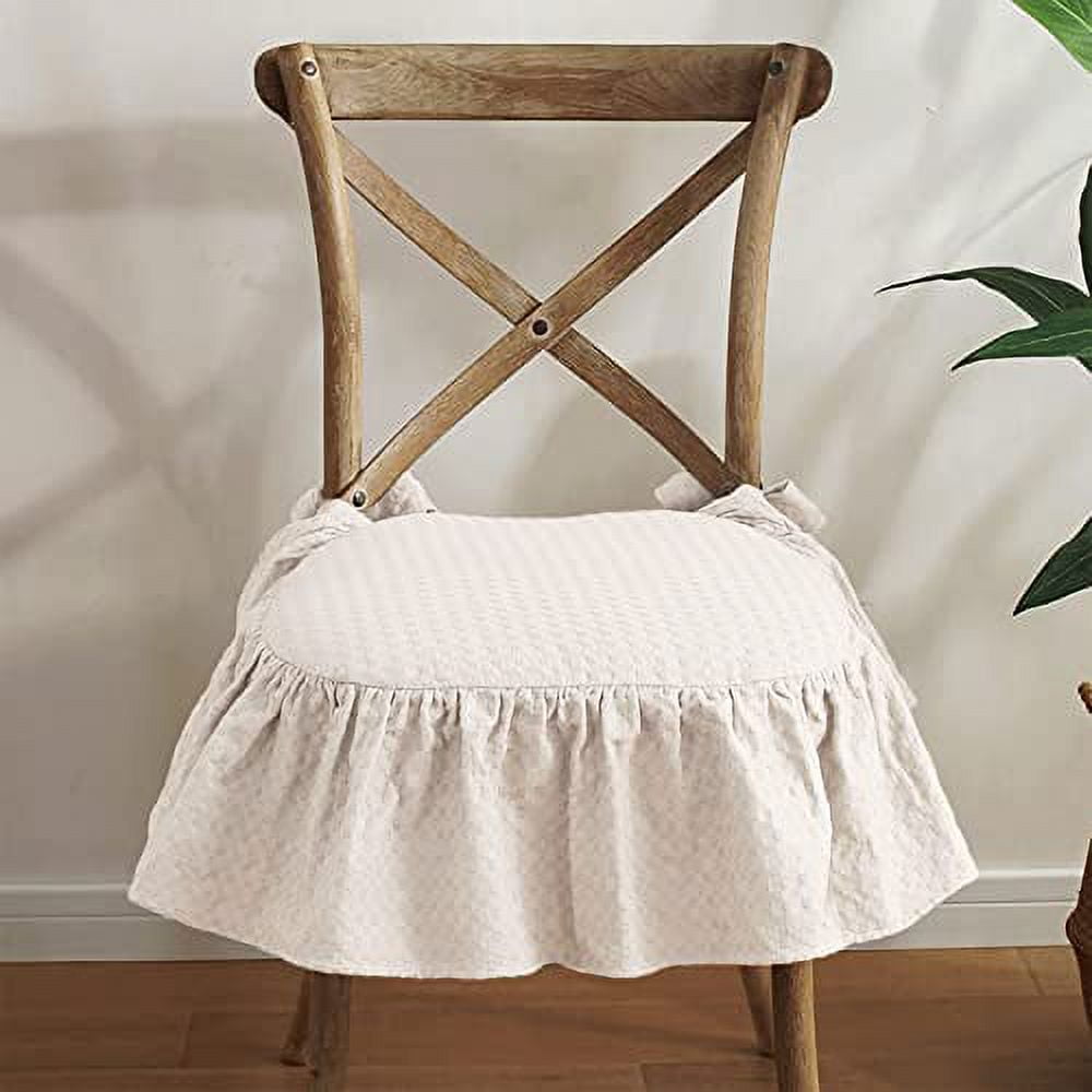 Farmhouse ruffled chair cushions hotsell