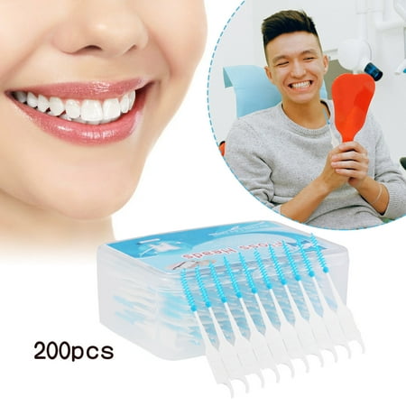 Bradem 200PCS Double-Ended Interdental Brush Sticks – Soft Silicone Floss Toothpicks Oral Care Bradem 200PCS Double-Ended Interdental Brush Sticks – Soft Silicone Floss Toothpicks Oral Care