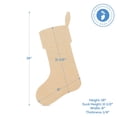thumbnail image 5 of Stocking Cutout 18-inch x 8-inch, Pack of 1 Unpainted Wood Cutout for Crafts, Christmas, and Rustic Table Decor, by Woodpeckers, 5 of 7