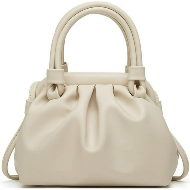 LHSHID Sac pour Femme Pliable Portable Mode Simple Sac à Bandoulière Oblique (Blanc)