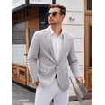 thumbnail image 3 of COOFANDY Men Blazer Casual Business Suit Jacket One Button Stretch Sport Coats for Wedding Prom Dinner Dress, 3 of 6