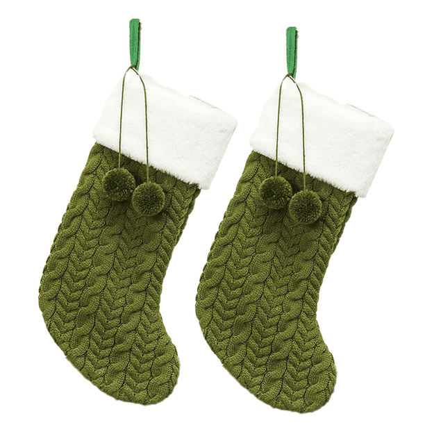 Trozos de medias navideñas tejidas, medias navideñas tejidas con pompones para decoración navideña MFZFUKR CPB-SSW03-2