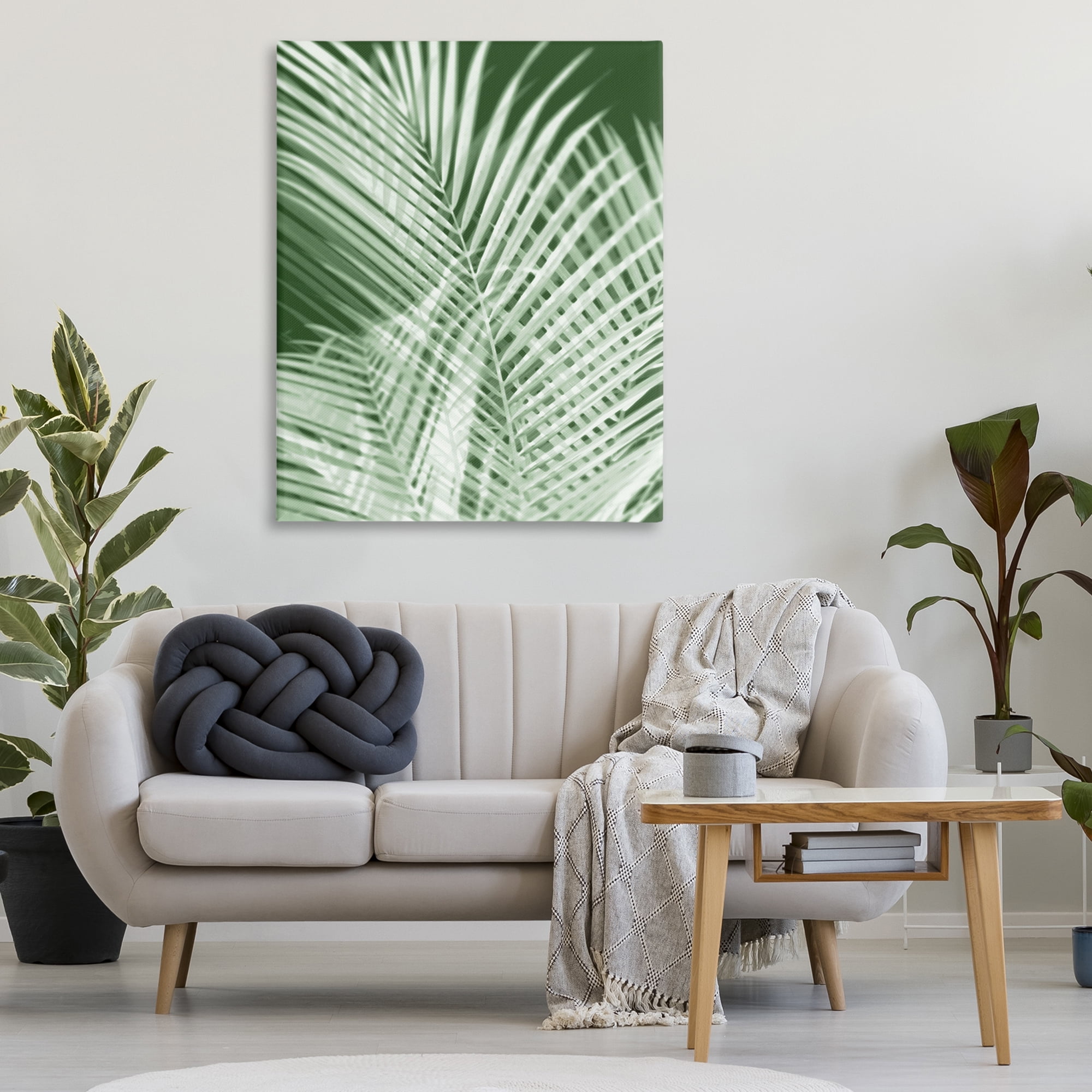 Stupell Industries Green Palm Leaves Botanical & Floral Painting Gallery Wrapped Canvas Art Print Wall Art, 36 x 48