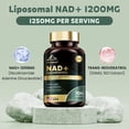 thumbnail image 2 of MEGNETA Liposomal NAD+ Supplement 1200mg with Trans Resveratrol - Boost NAD+ Levels, Energy & Anti-Aging Support - Vegan, 100 Capsules, 2 of 6