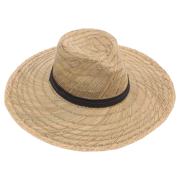 TEHAUX Mens Western Hat Khaki Straw Wide Brim for Festivals Outdoor Activities 1Pack