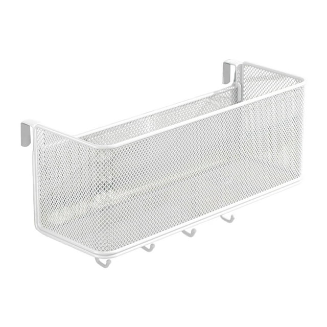 Estante de noche Cesta colgante para cama de noche Accesorios para literas Cesta de almacenamiento colgante Blanco y gancho