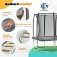 thumbnail image 5 of Exacme 9 x 14 FT Outdoor Rectangle Trampoline for Kids, 330lb Capacity Recreational Trampolione with 4 Wind Stakes, Storage Bag, Ladder(Gray), 5 of 8