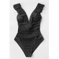 thumbnail image 2 of Women's One Piece Swimsuit Ruffle Lace Up Beach Bathing Suit Tummy Control Swimsuit Bathing Costume, 2 of 3