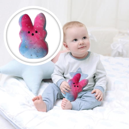 6 Shiny Easter Bunny Plush Toys Tie-Dyed Easter Decorations Easter Basket Stuffers Perfect for Room Decor Desktop Sofa Decor Easter Decorations Spring Decorations Toys for Kids